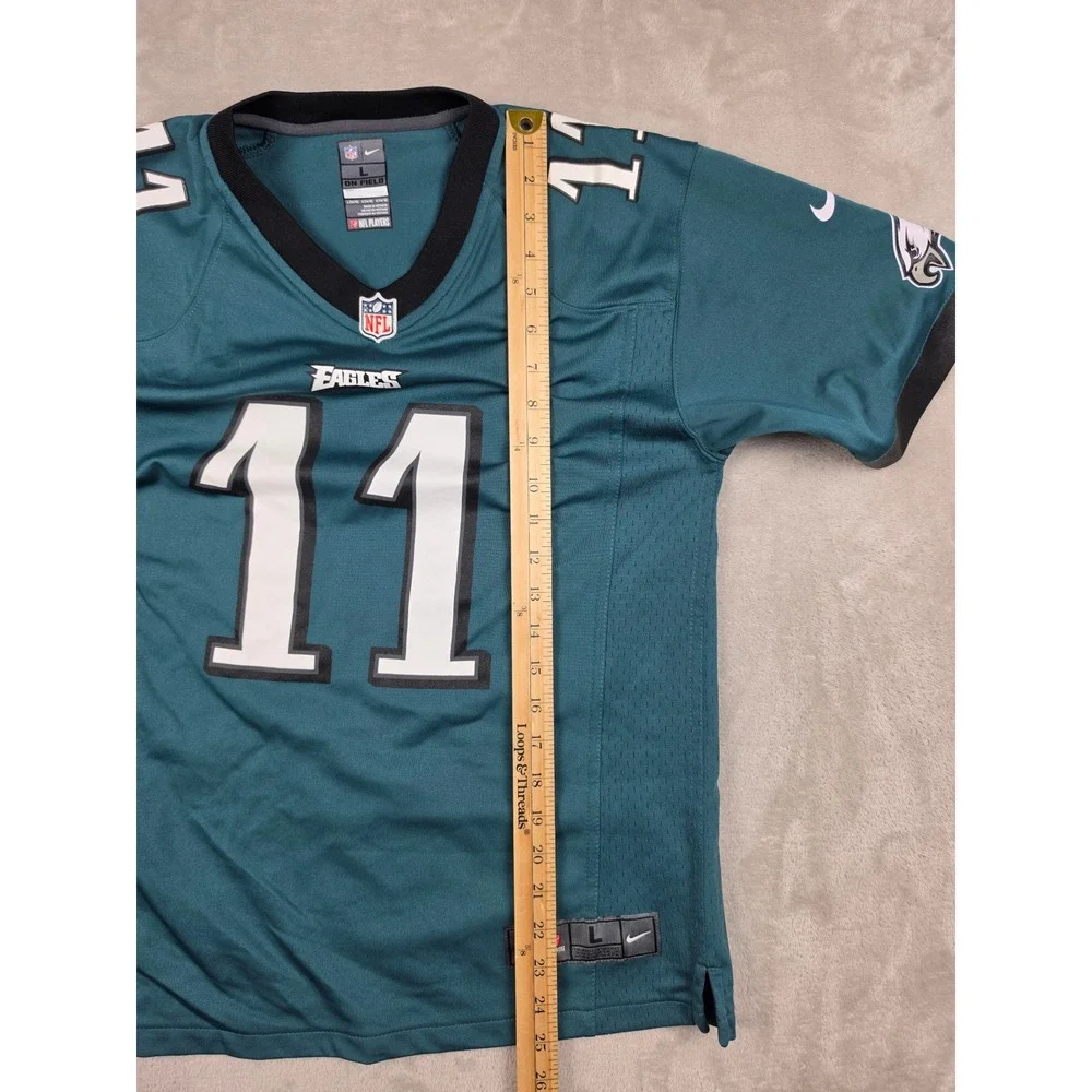 Nike Carson Wentz Philadelphia Eagles Jersey Kids L 14/16 Green NFL On Field